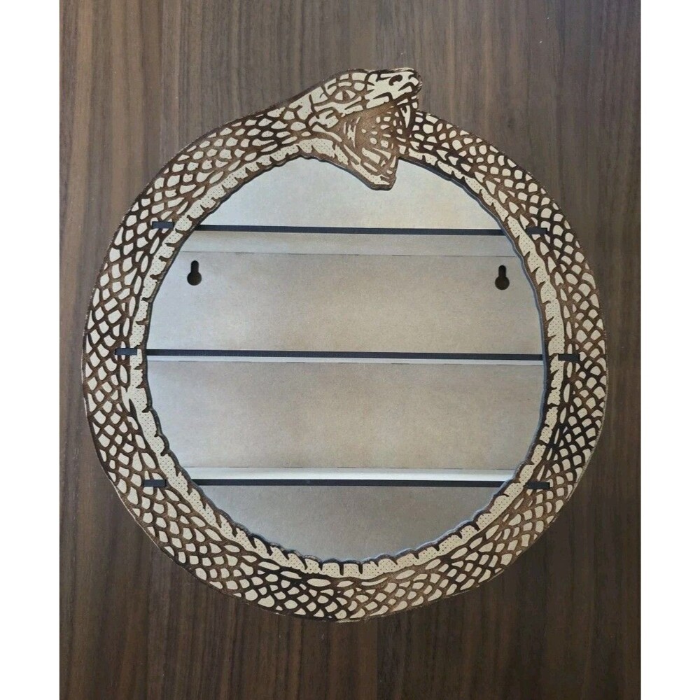 Ouroboros Wall Shelf Laser Cut Snake Shelf Unfinished